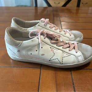 Golden Goose Superstar Pink and White Sneakers